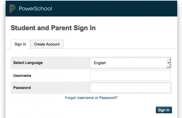 PowerSchool Student and Parent Sign In