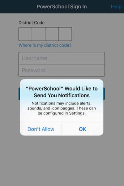 PowerSchool Notifications Opt In