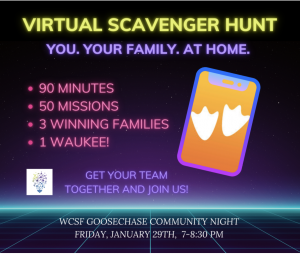 displaying the opportunity of a virtual scavenger hunt for Waukee families!