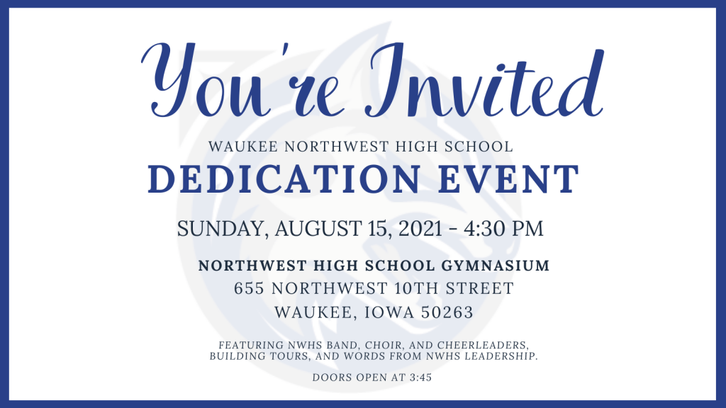 NWHS Dedication Event Invitation