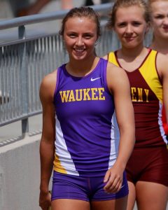 Emily McKibben runs track for Waukee High School 
