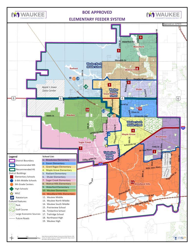 Boundaries Map for Waukee CSD Elementary Schools