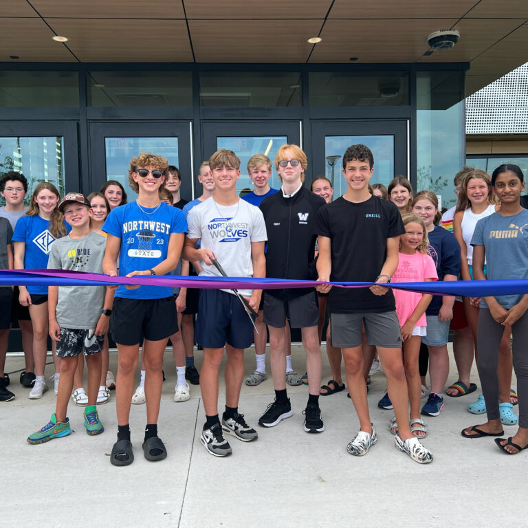 Natatorium Ribbon Cutting Square