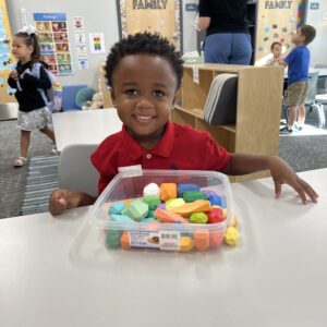 Child playing with toys.